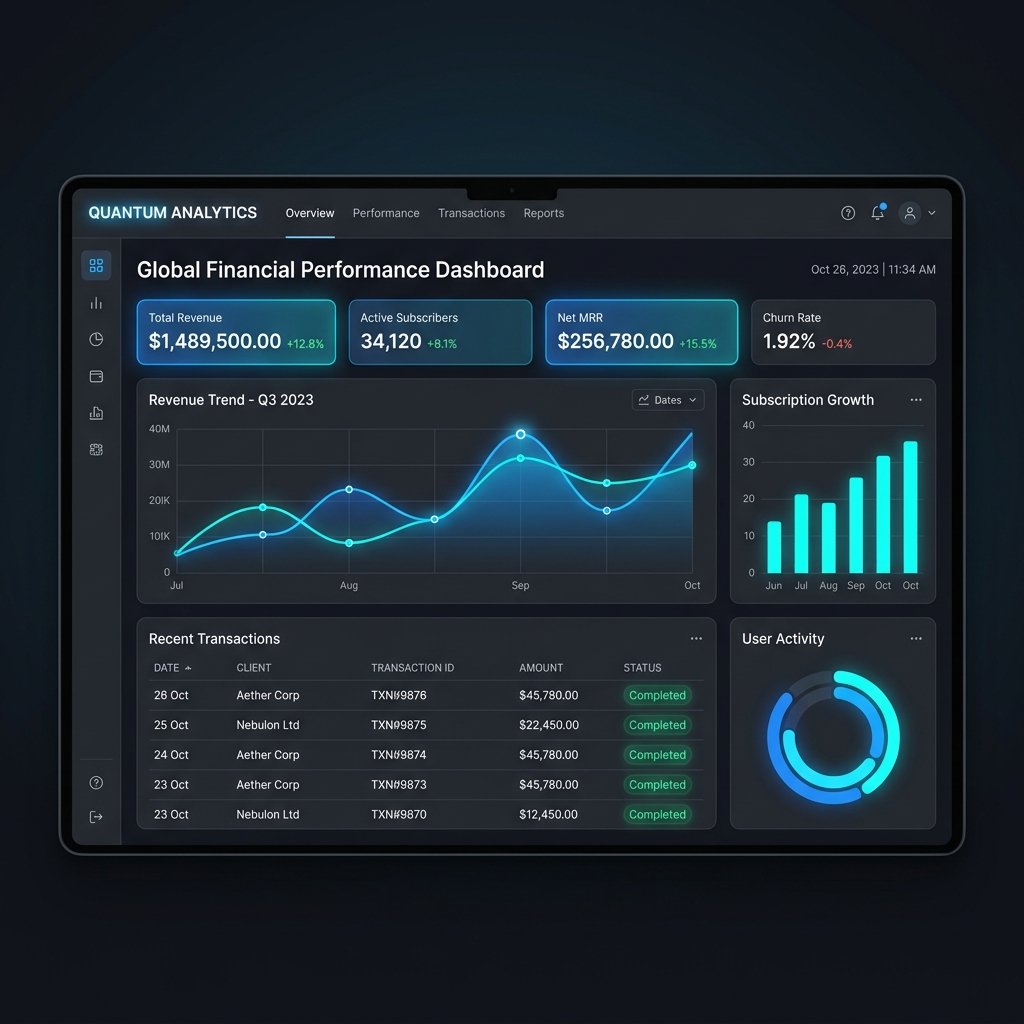 OF ERP Cloud - Dashboard Empresarial